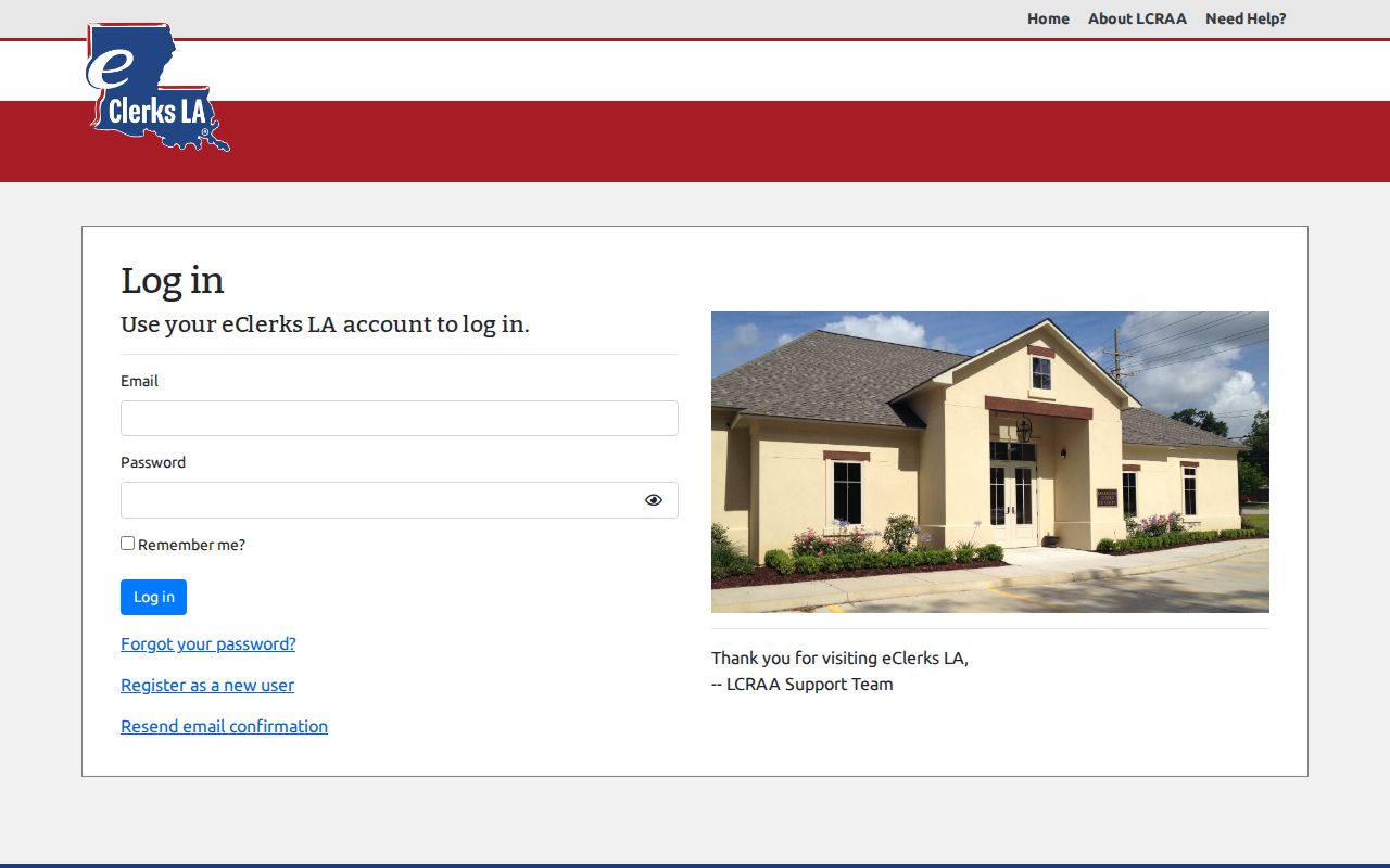 Iberia Parish case search statewide portal login fields