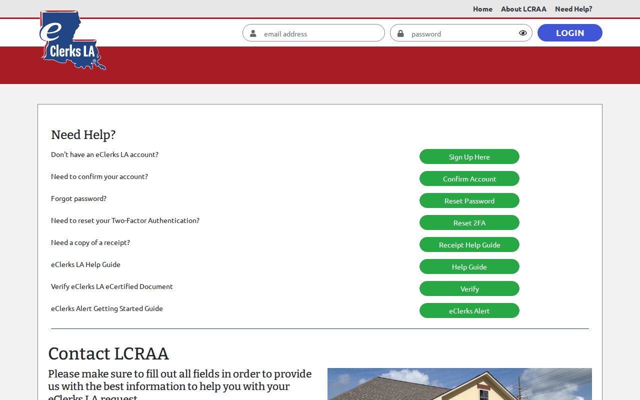 Iberia Parish court records eClerksLA contact support form