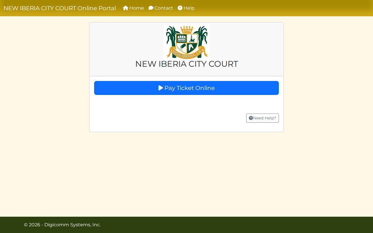 Iberia Parish traffic court records New Iberia City Court payment portal